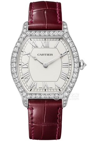 Cartier Privive JTO0010 Manual winding mechanism, platinum, set with 54 brilliant-cut round diamonds, 41.4 x 32.9mm