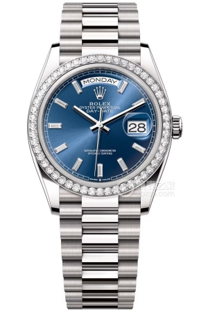 Rolex Day-Date Model M128349RBR-0051 Automatic mechanical, 18k white gold, 36mm