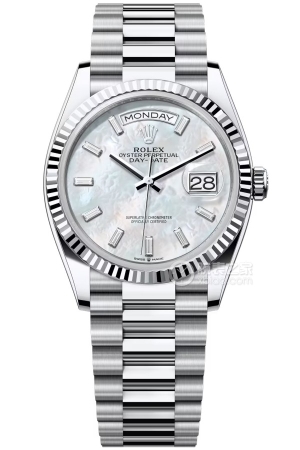 Rolex Day-Date Model M128236-0021 Automatic machinery, platinum, 36mm