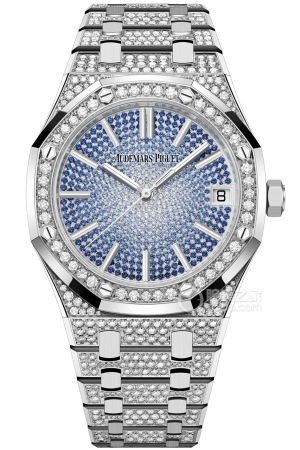 Audemars Piguet Royal Oak 15512BC.ZZ.1322BC.01 Automatic mechanical design, 18k white gold, set with 770 brilliant-cut diamonds, total weight approximately 7.41mm.