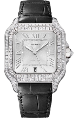 Cartier Santos HPI01687 Automatic mechanical parts, rhodium-plated 18k white gold with diamonds, 47.5*40mm