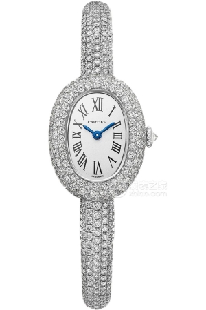 Cartier bathtub HPI01773 Quartz, 18K rhodium-plated white gold, 24.6*18.7mm
