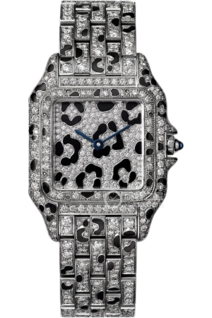 Cartier PANTHÈRE DE CARTIERHPI01721 Quartz, 750 white gold set with 168 diamonds and enamel, totaling 0.37*27mm
