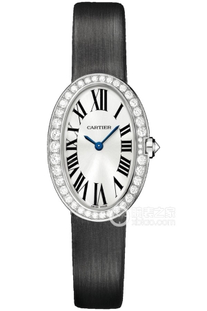 Cartier bathtub WB520008 Quartz, 18k white gold set with diamonds, 31.6*24.5mm