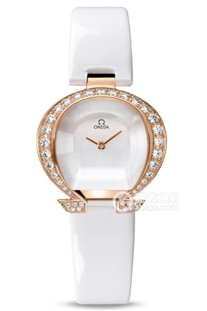 Omega Special 5885.70.56 Quartz, 18k rose gold set with diamonds, 27mm