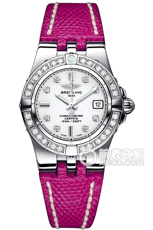 Breitling A71340LA.A713 (Lizard Leather Strap) Quartz, stainless steel with diamond setting, 30mm (discontinued)