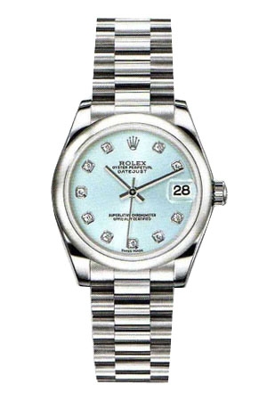 Rolex Lady Datejust 178246, Ice Blue with Diamonds Automatic mechanical, 950 platinum, 31mm