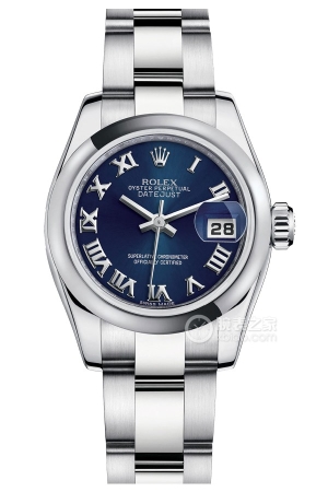 Rolex Women's Datejust 179160 Blue Roman Dial Automatic machinery, stainless steel, 26mm