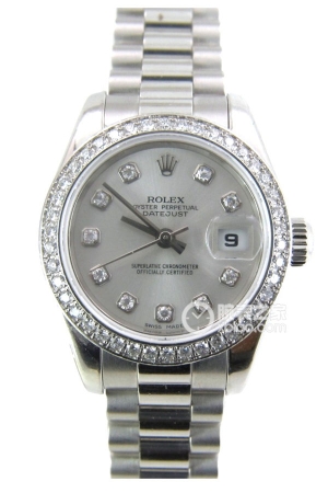 Rolex Lady-Datejust 179136 with white mother-of-pearl dial Automatic mechanical, 950 platinum, 26mm
