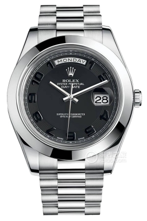 Rolex Day-Date 218206 Black with Concentric Circles Automatic mechanical, 950 platinum, 41mm