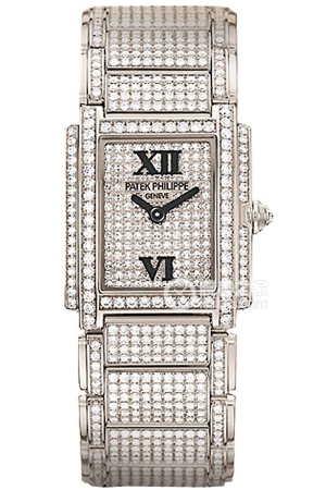 Patek Philippe Twenty ~44908/50G-001 White Gold Quartz, 18k white gold set with diamonds, 22x26.3mm