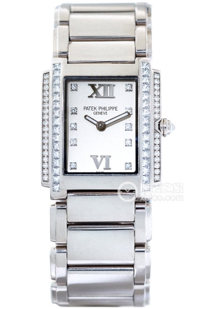 Patek Philippe Twenty ~44910/20G Quartz, 18k white gold with diamonds, 30mm (discontinued)