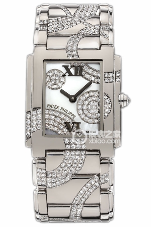 Patek Philippe Twenty ~44910/49G-001 White Gold Quartz, 18k white gold with diamonds, 30mm (discontinued)