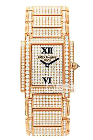 Patek Philippe Twenty ~44910/50R-001 Quartz, 18k rose gold with diamonds, 30mm (discontinued)