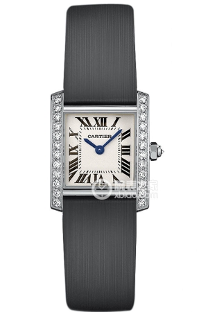 Cartier Tank WE100231 Quartz, 18k white gold set with diamonds, 25.1×20.3mm