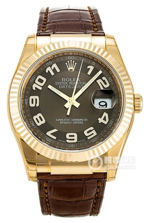 Rolex Datejust 116138 with brown dial Automatic machinery, 18k gold, 36mm