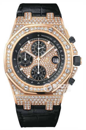 Audemars Piguet Royal Oak Offshore 26067OR.ZZ.D002CR.01 Automatic mechanism, 18k rose gold set with diamonds, 341 brilliant-cut diamonds, total weight approximately 6.42mm (discontinued).