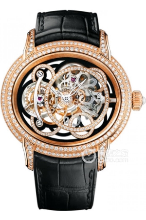 Audemars Piguet Millennium 26354OR.ZZ.D002CR.01 Manual mechanism, 18k rose gold pavé-set with diamonds, 423 brilliant-cut diamonds, total weight approximately 3.45mm.