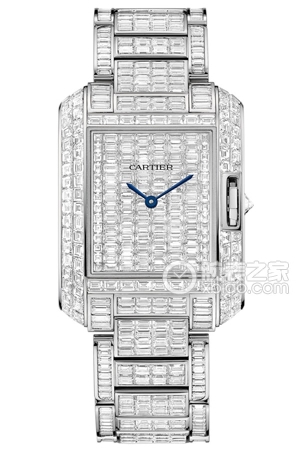 Cartier Tank HPI00585 Automatic mechanism, 18k white gold set with diamonds, 39.2x29.8mm