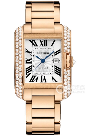 Cartier Tank WT100003 Automatic mechanical design, 18k rose gold with diamonds, 39.2 x 29.8 mm