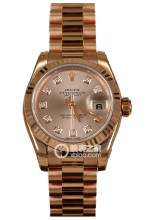 Rolex Lady-Datejust 179175F Silver Patterned Diamond Dial Automatic mechanical, 18k rose gold, 26mm