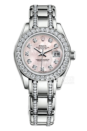 Rolex Pearlmaster 80299-74949 G Automatic mechanical, 18k white gold set with diamonds, 29mm