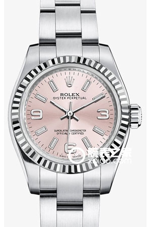 Rolex Oyster Perpetual 176234 with pink dial Automatic machinery, stainless steel, 18k white gold, 26mm