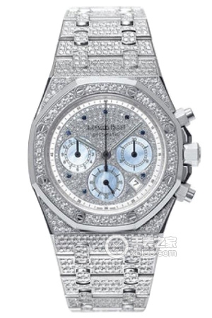 Audemars Piguet Royal Oak 25978BC.ZZ.1190BC.01 Automatic mechanical design, 18k white gold set with diamonds, 9.39mm in diameter and 892 diamonds (discontinued).