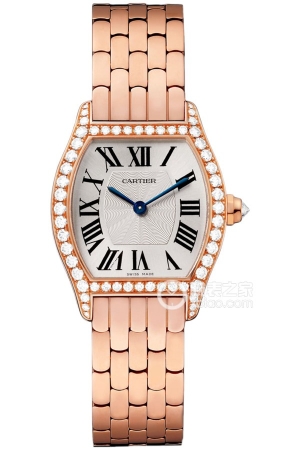 Cartier Tortoise-Shaped WA501010 (Small) Manual mechanism, 18k rose gold, set with brilliant-cut round diamonds, 30 x 24mm