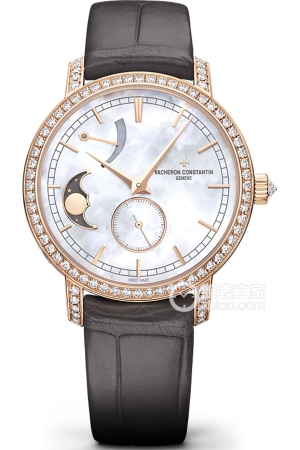 Vacheron Constantin Patrimony 83570/000R-9915 Manual mechanism, 18K pink gold set with diamonds, 81 diamonds, weighing approximately 134 carats, 36mm.