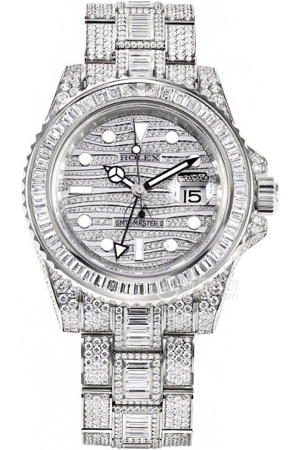 Rolex GMT-Master II 116769TBR-74779B Automatic mechanical, 18k white gold set with diamonds, 40mm