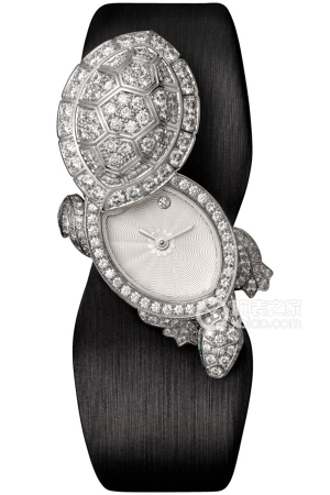 Cartier Creative Gemstone Watch HPI00518 Quartz, 18k white gold set with diamonds, featuring 270 brilliant-cut round diamonds.