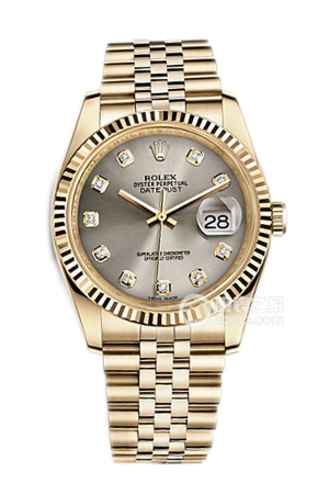 Rolex Datejust 116238 Black Dial with Diamonds Automatic machinery, 18k gold, 36mm