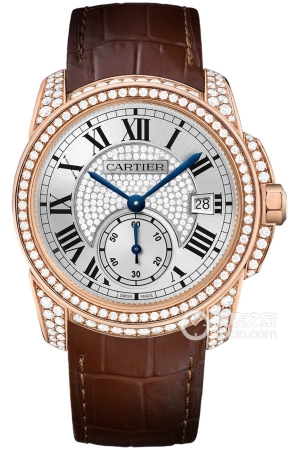 Cartier CALIBRE DE CARTIER WF100015 Automatic mechanical, 18k rose gold with diamonds, 38mm