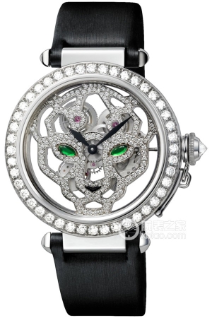 Cartier Creative Gemstone Watch HPI00365 Manual mechanical, 18k white gold, set with round diamonds, 42mm