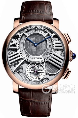 Cartier Rotonde de Cartier "Earth and Moon" Tourbillon Dual Time Zone Moon Phase Watch Manual mechanical, 18k rose gold, 47mm