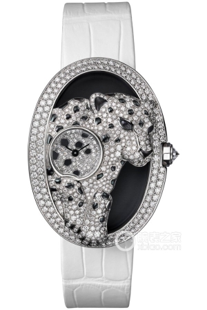 Cartier Creative Gemstone Watch HPI00656 Manual mechanism, 18k white gold set with diamonds, featuring 618 brilliant-cut round diamonds, total weight 3