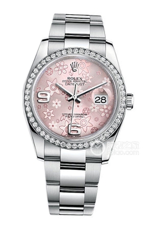 Rolex Datejust 116244 Pink Flower Dial 18k white gold, 36mm