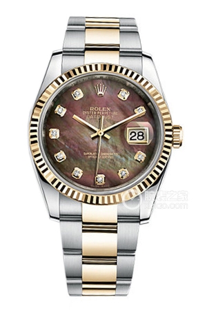 Rolex Datejust 116233 with mother-of-pearl dial and diamond-set Oyster bracelet Automatic machinery, stainless steel, 36mm