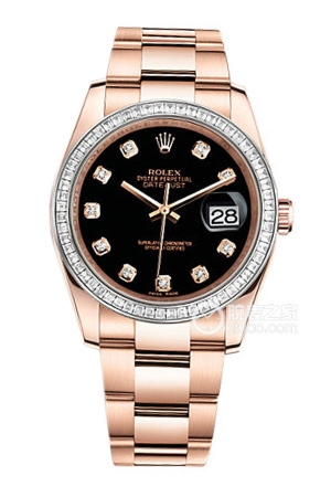 Rolex Datejust 116285 with diamond-set black dial Automatic mechanical, 18k rose gold, 36mm
