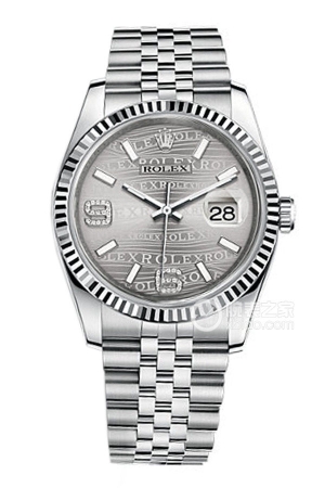 Rolex Datejust 116234 with silver dial and diamond-set commemorative bracelet Automatic machinery, stainless steel, 36mm