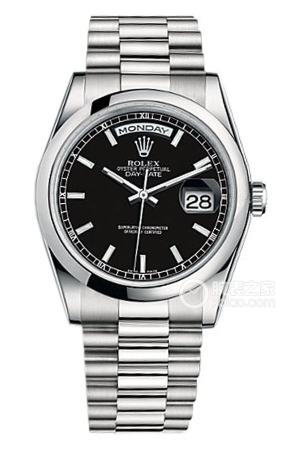 Rolex Day-Date 118206 Black Dial Automatic mechanical, 950 platinum, 36mm