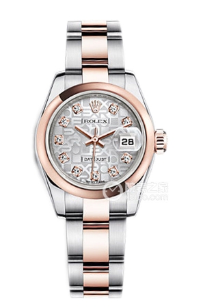 Rolex Lady Datejust 179161 Diamond Hour Markers Silver Commemorative Dial Automatic mechanical, 18k rose gold, 26mm