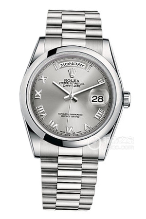 Rolex Day-Date 118206 Rhodium White Dial Automatic mechanical, 950 platinum, 36mm