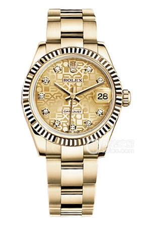 Rolex Lady-Datejust 178278 Gold Edition with Commemorative Dial and Oyster Bracelet Automatic machinery, 18k gold, 31mm