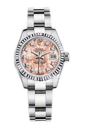 Rolex Ladies' Datejust 179174-0102 Pink Gold Crystal Dial Automatic machinery, 26mm