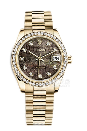 Rolex Lady-Datejust 178288 Black Mother-of-Pearl Commemorative Dial Automatic machinery, 18k gold, 31mm