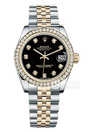 Rolex Lady Datejust 178383-0034 G Black Dial Automatic machinery, stainless steel, 31mm