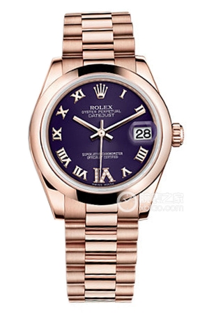 Rolex Lady-Datejust 178245 Purple Dial Automatic mechanical, 18k rose gold, 31mm