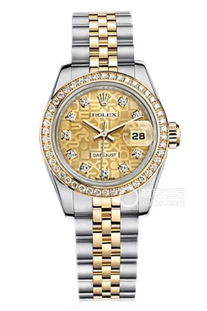 Rolex Lady Datejust 179383 Champagne Commemorative Pattern Diamond Set Automatic machinery, stainless steel, 26mm